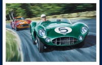 Aston Martin DBR1 carte postale postale 