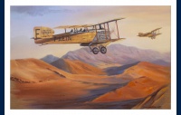 Breguet 14 au-dessus du désert marocain carte