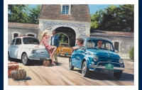 Fiat 500 carte postale