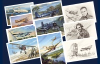 Pack de 55 cartes postales aviation