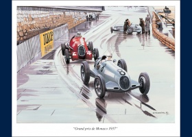 Grand Prix de Monaco sous la pluie poster