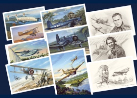 Pack de 55 cartes postales aviation