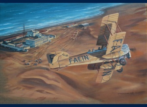 arrivée à Cap Juby peinture