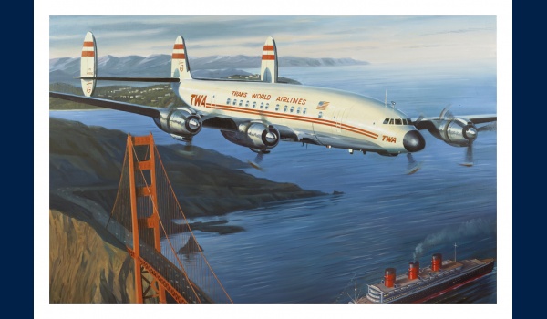 Lockheed Constellation TWA carte postale