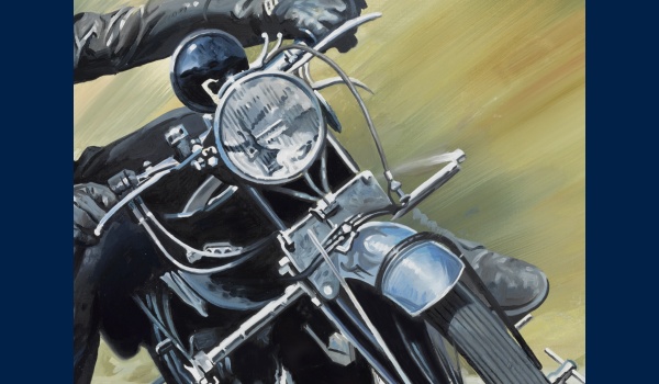 Vincent rider Bâche detail 2