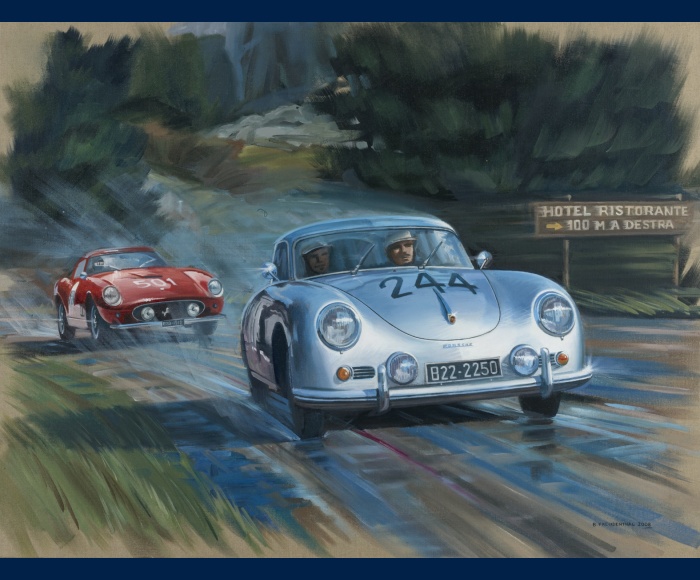Porsche 356 Mille Miglia 1957 peinture