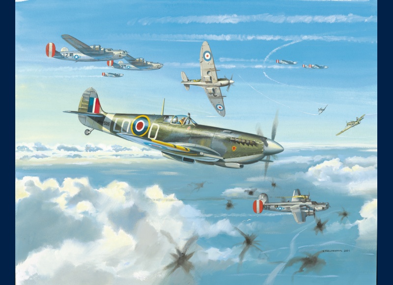 Spitfire MK IX, Pierre Clostermann, peinture