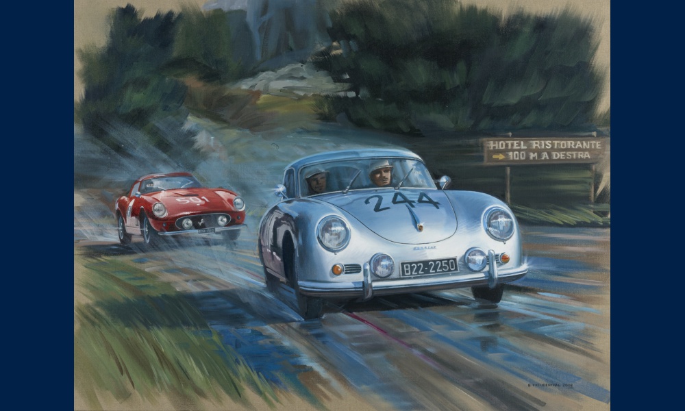 Porsche 356 Mille Miglia 1957 peinture